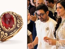 आमिर-गौरी के प्यार की शाही निशानी बनी रूबी रिंग Ruby ring becomes a royal symbol of Aamir and Gauri's love.