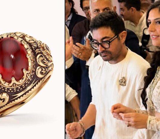 आमिर-गौरी के प्यार की शाही निशानी बनी रूबी रिंग Ruby ring becomes a royal symbol of Aamir and Gauri's love.