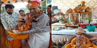 श्री राम जन्मोत्सव पर गूंजे जयघोष: बधाई गीतों से भक्तिमय हुआ कथा पंडाल