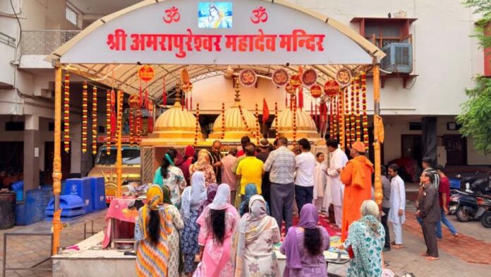 Grand Rudrabhishek of Amrapureshwar Mahadev performed. Grand Rudrabhishek of Amrapureshwar Mahadev performed.