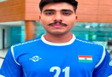 एशियाई यूथ हैंडबॉल में राजस्थान के मानवेन्द्र सिंह करेंगे देश का प्रतिनिधित्व Rajasthan's Manvendra Singh to represent the country at the Asian Youth Handball Championship.