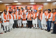 भारतीय किसान यूनियन के जिलाध्यक्ष संदीप सिंह केरा सहित 31 कार्यकर्ता भाजपा में शामिल