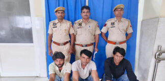 सेंट्रल जेल के बाहर बैग चोरी करने वाली गैंग के तीन बदमाशों को पकड़ा