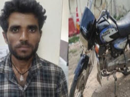 चोरी की बाइक सहित शातिर वाहन चोर गिरफ्तार
