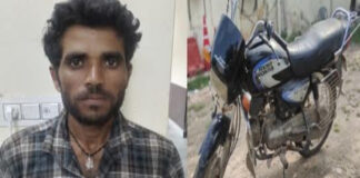 चोरी की बाइक सहित शातिर वाहन चोर गिरफ्तार