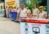 साइबर अपराधों के प्रति पुलिस ने किया आमजन को किया जागरूक