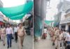 नगर पालिका चुनाव: पुलिस और प्रशासन की ओर से निकाला फ्लैग मार्च