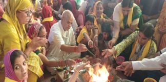गोविंद देव जी मंदिर में संपन्न हुआ निशुल्क पंच कुंडीय गायत्री महायज्ञ