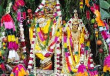 केसर-अगरू से रंगी पवित्रा मालाओं से सजे ठाकुर जी: गोविंददेवजी मंदिर में भक्ति की बही धारा Thakur-ji adorned with sacred garlands scented with saffron and agarwood.
