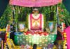 लहरिया थीम पर सजा बाबा श्याम का अलौकिक दरबार Baba Shyam's divine court adorned with a 'Lahariya' theme.