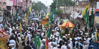 जुलूस-ए-मोहम्मदी में उमड़ा आस्था का सैलाब: चार दरवाजा से कर्बला तक निकला जुलूस