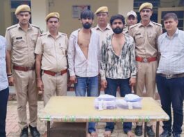 पुलिस ने नाकाबंदी अवैध हथियार के साथ दो बदमाशों को धर-दबोचा