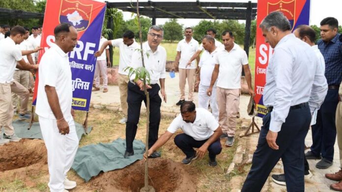 Intensive tree plantation drive launched at SDRF battalion headquarters. Intensive tree plantation drive launched at SDRF battalion headquarters.