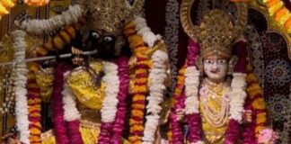 राधा गिरधर लाल की निकली भव्य शोभायात्रा A grand procession of Radha and Girdhar Lal was taken out.