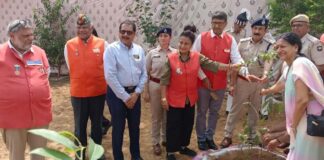 बेहतर भविष्य के लिए रोटरी और होम गार्ड्स ने मिलकर लगाए पौधे