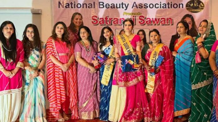 Akanksha Jangid crowned Miss Sawan Queen at the ‘Satrangi Sawan’ Lahariya Festival. Akanksha Jangid crowned Miss Sawan Queen at the ‘Satrangi Sawan’ Lahariya Festival.