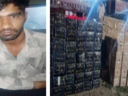 चंडीगढ़ से गुजरात जा रही 60 लाख की अवैध शराब पकड़ी Illicit liquor worth ₹60 lakh, being transported from Chandigarh to Gujarat, seized.