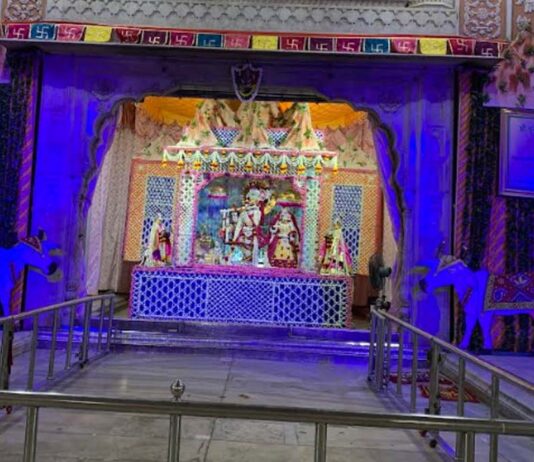 बाबा श्याम 11 किलो चांदी के भव्य झूले में विराजे