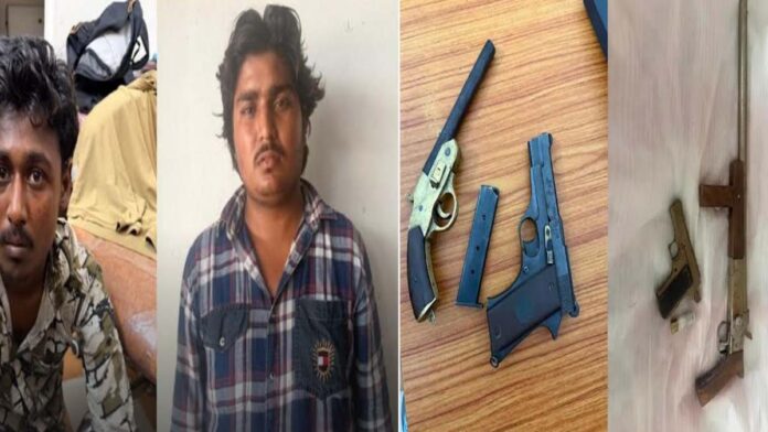 Operation Aag: Two smugglers arrested with illegal weapons. Operation Aag: Two smugglers arrested with illegal weapons.