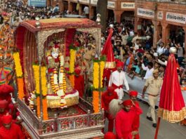 राजसी ठाठ-बाट से निकली तीज माता की शाही सवारी