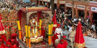 राजसी ठाठ-बाट से निकली तीज माता की शाही सवारी