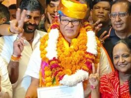 नगर निगम जयपुर के महापौर पद पर सुनील कोठारी निर्वाचित
