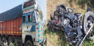 तेज रफ्तार ट्रक ने बाइक सवार चार दोस्तों को कुचला