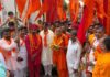 जयकारों के साथ रवाना हुई भन्दे बालाजी धाम की पदयात्रा The padayatra to Bhande Balaji Dham set off amidst chants and cheers.