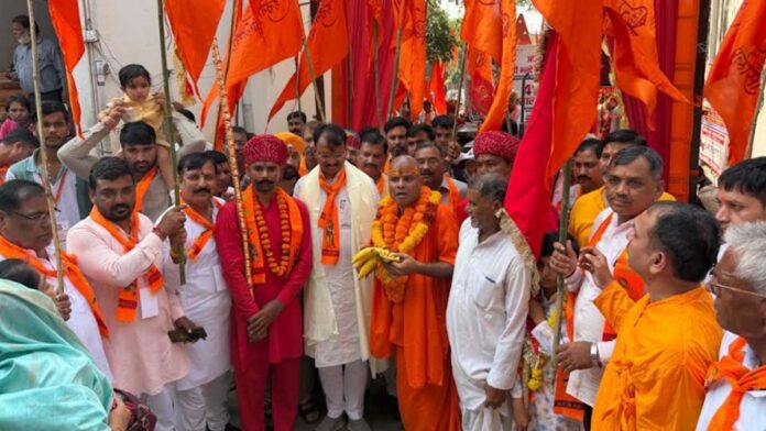 The padayatra to Bhande Balaji Dham set off amidst chants and cheers.