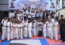 एनकेएफ राजस्थान कराटे चैंपियनशिप में खिलाड़ियों ने काटा और कुमिते में दिखाया दमखम
