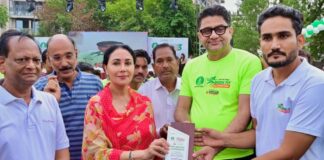 डिप्टी सीएम दीया कुमारी ने किया आधार प्राइम ग्रीन फिट हाफ मैराथन का फ्लैग ऑफ Deputy CM Diya Kumari flagged off the Aadhaar Prime Green Fit Half Marathon.