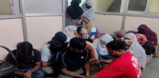 पुलिस ने स्पा सेंटर पर मारी दबिश: 14 युवतियों समेत 19 गिरफ्तार