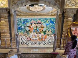जयपुर के प्रमुख मंदिरों में सजी भव्य रंगोली: गुप्त वृंदावन धाम में भक्तिविनोद ठाकुर की जयंती भी मनाई