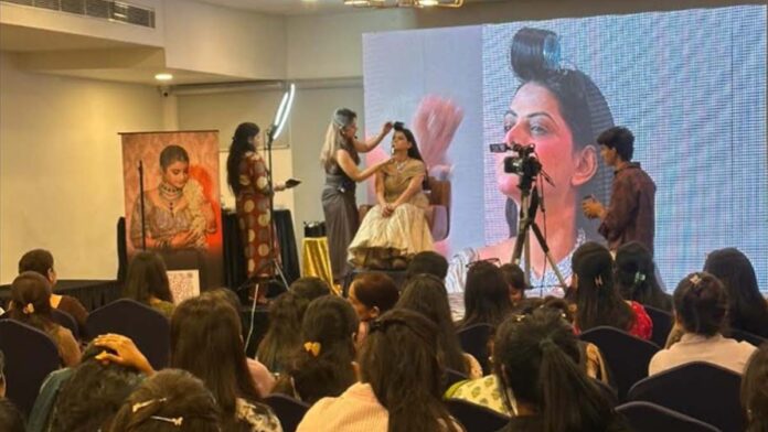 Women learned makeup skills at a makeup seminar. Women learned makeup skills at a makeup seminar.