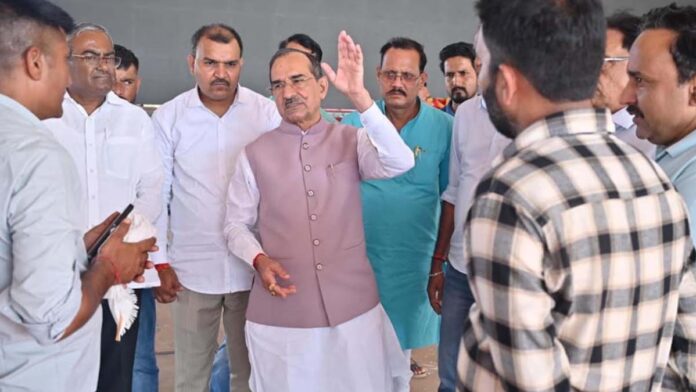 Rathore took stock of the preparations for the Deendayal Seva Sankalp ceremony. Rathore took stock of the preparations for the Deendayal Seva Sankalp ceremony.