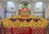 नहर के गणेशजी मंदिर में सजा मोदकों का दरबार, सिंजारे की मेहंदी और सिंदूर बांटा A 'Durbar' of Modaks Adorns the Nahar Ganesh Temple