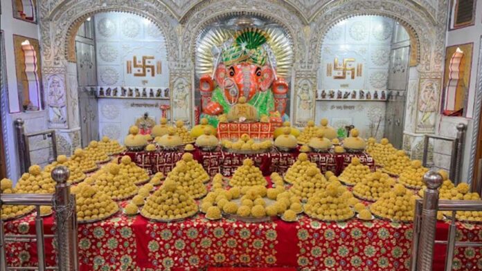 A 'Durbar' of Modaks Adorns the Nahar Ganesh Temple A 'Durbar' of Modaks Adorns the Nahar Ganesh Temple