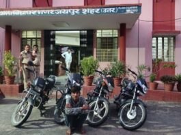 मौज-मस्ती और नशे का शौक पूरा करने के लिए दुपहिया वाहन चुराने वाला गिरफ्तार