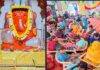 गणेशोत्सव में सजा बंगाली बाबा का दरबार: 2500 किलो लड्डुओं की प्रसादी