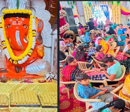 गणेशोत्सव में सजा बंगाली बाबा का दरबार: 2500 किलो लड्डुओं की प्रसादी