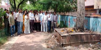पदभार संभालते ही महापौर ने तालकटोरा-पौंडरिक पार्क का किया निरीक्षण