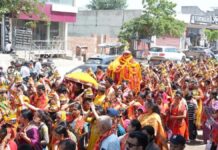 उत्तराखण्ड की आराध्य देवी माँ नन्दा की यात्रा का जयपुर में भव्य स्वागत Grand welcome in Jaipur for the pilgrimage of Goddess Nanda, the revered deity of Uttarakhand.