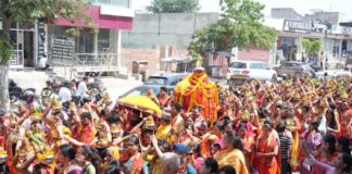 उत्तराखण्ड की आराध्य देवी माँ नन्दा की यात्रा का जयपुर में भव्य स्वागत Grand welcome in Jaipur for the pilgrimage of Goddess Nanda, the revered deity of Uttarakhand.