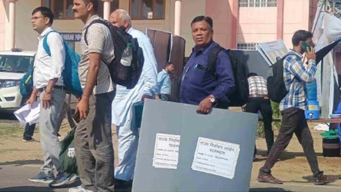 Polling parties set off for 2,256 booths.