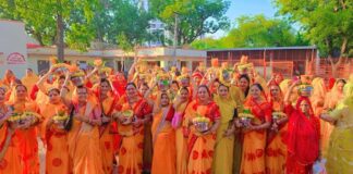 ढेहर का बालाजी क्षेत्र में गूंजे प्रभु श्रीराम के जयकारे Chants of 'Jai Shri Ram' echoed in the Dhehar ka Balaji area.