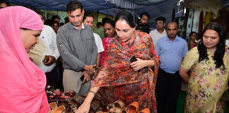 दिया कुमारी ने अमृता हाट में की खरीदारी: महिला स्वयं सहायता समूहों का बढ़ाया उत्साह