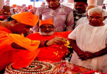 श्री अमरापुर स्थान में सजी 56 भोग की झांकी और प्रज्वलित हुए 130 ज्योतिपुंज