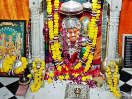 हाथोज धाम में सजी सीताराम और बालाजी महाराज की झांकी