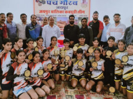 स्तरीय जयपुर बालिका कबड्डी लीग में झोटवाड़ा विजेता