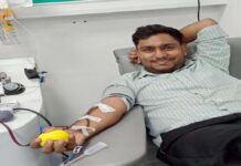 लीवर ट्रांसप्लांट मरीज के लिए मोहित इन्सां ने दान की प्लेटलेट्स